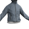 Navy Check Raincoat with Cap